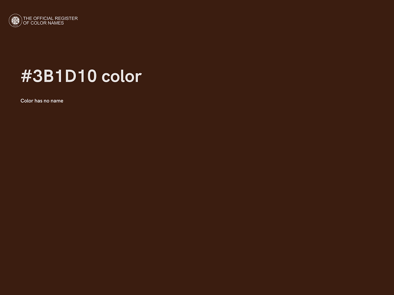 #3B1D10 color image