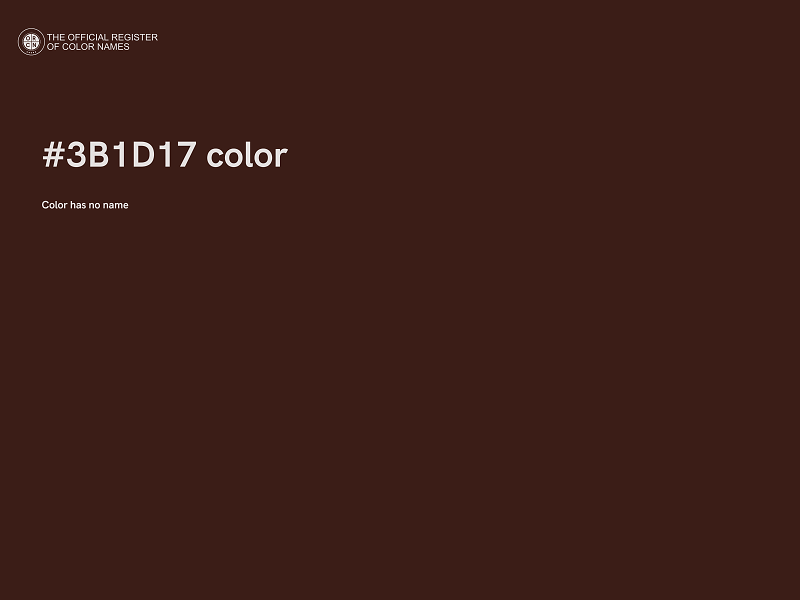 #3B1D17 color image