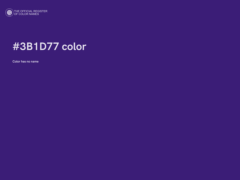 #3B1D77 color image