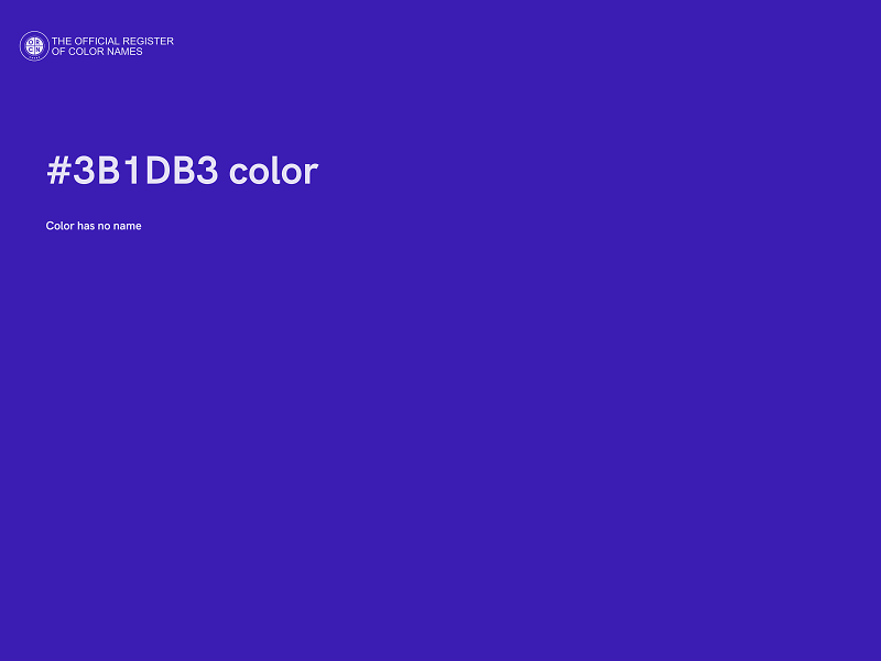 #3B1DB3 color image