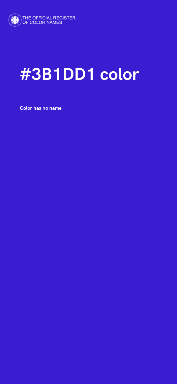 #3B1DD1 color image