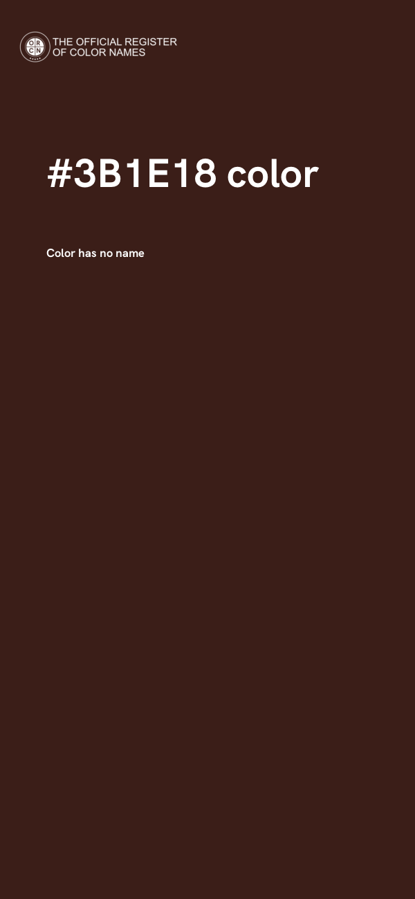 #3B1E18 color image