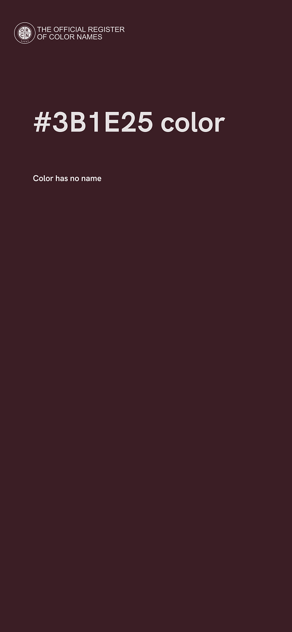 #3B1E25 color image