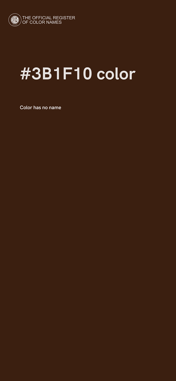 #3B1F10 color image