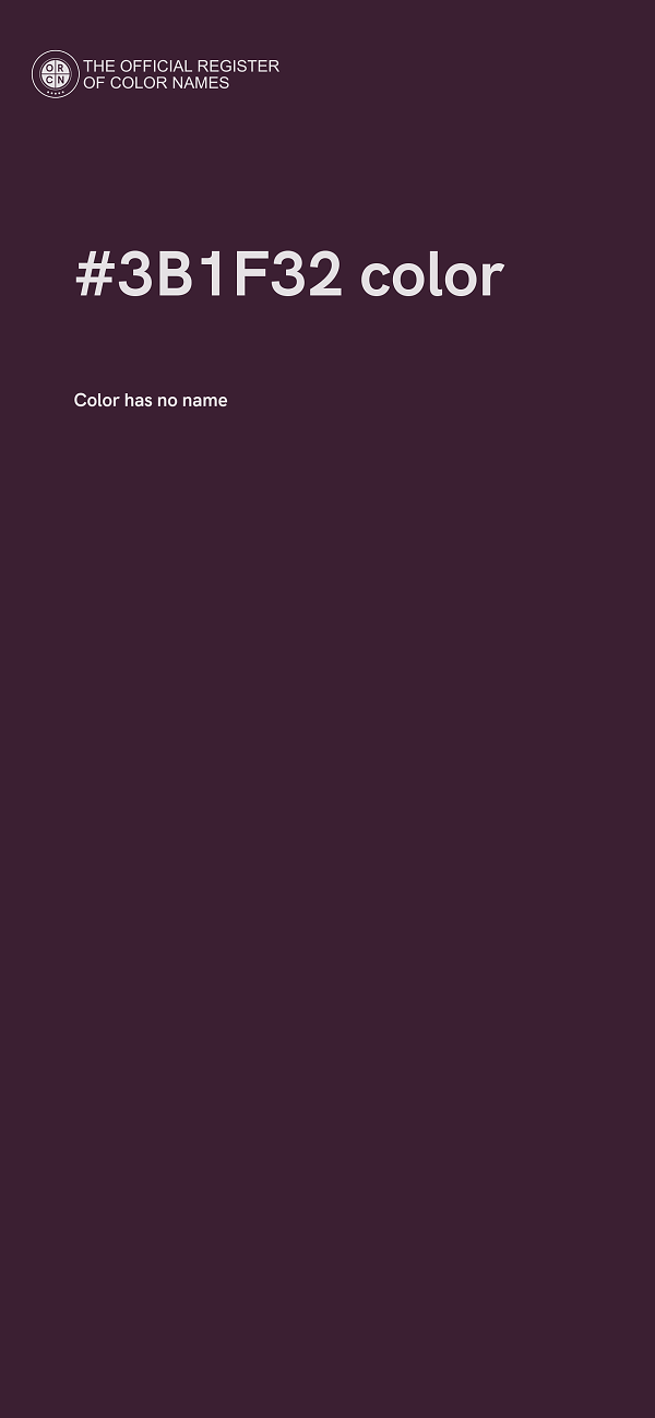 #3B1F32 color image