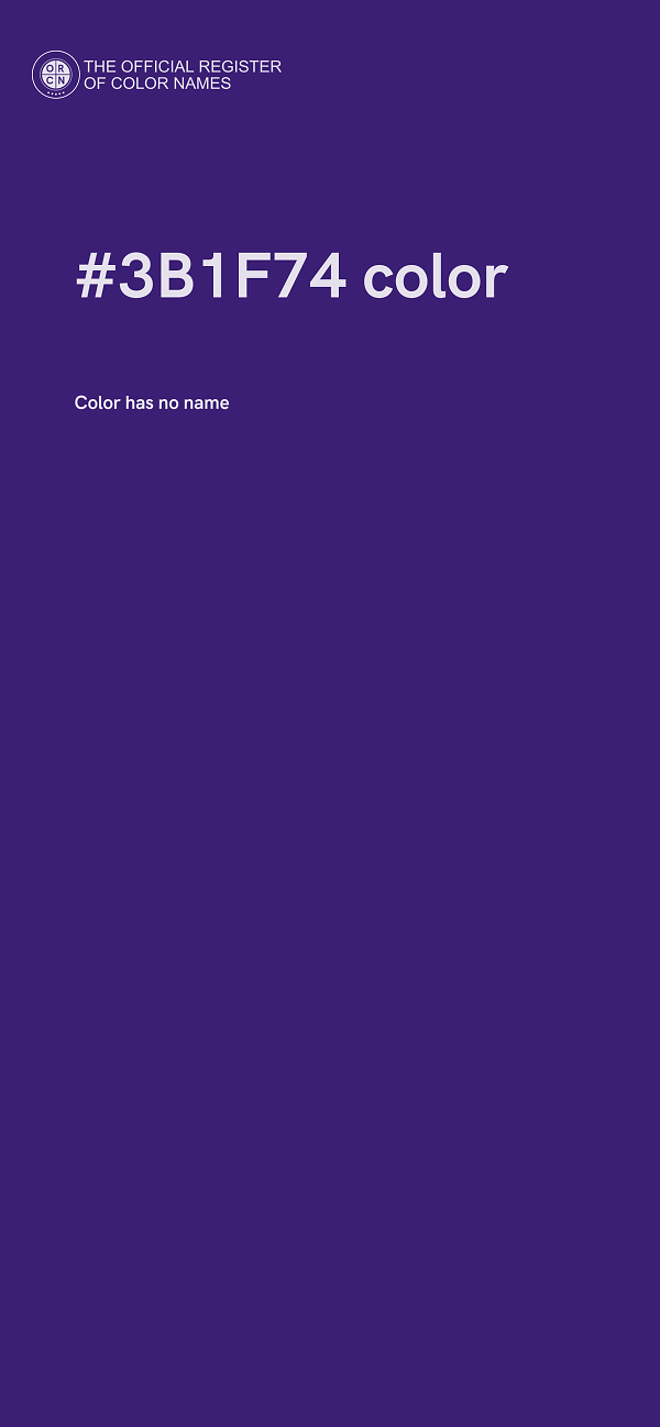 #3B1F74 color image