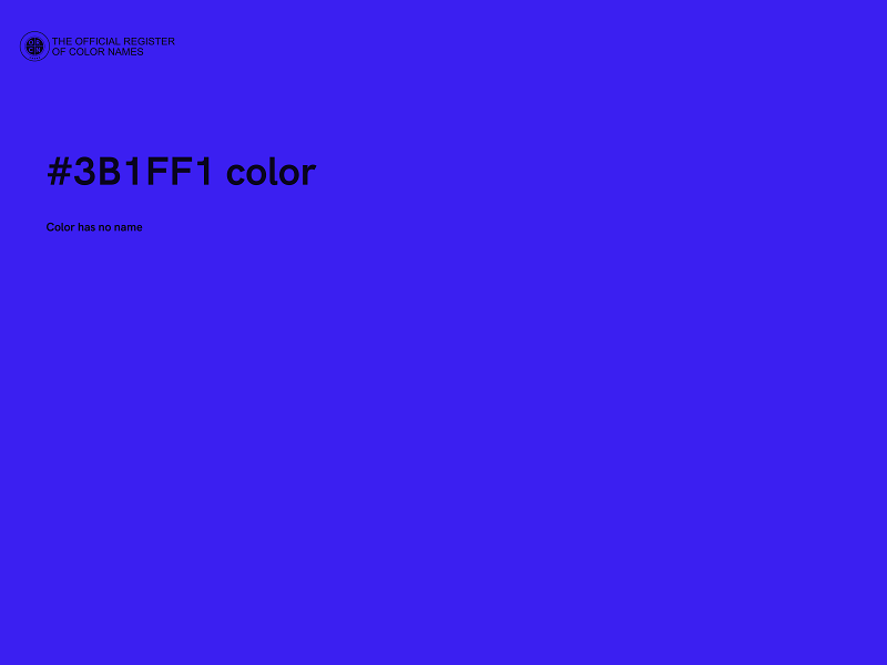 #3B1FF1 color image