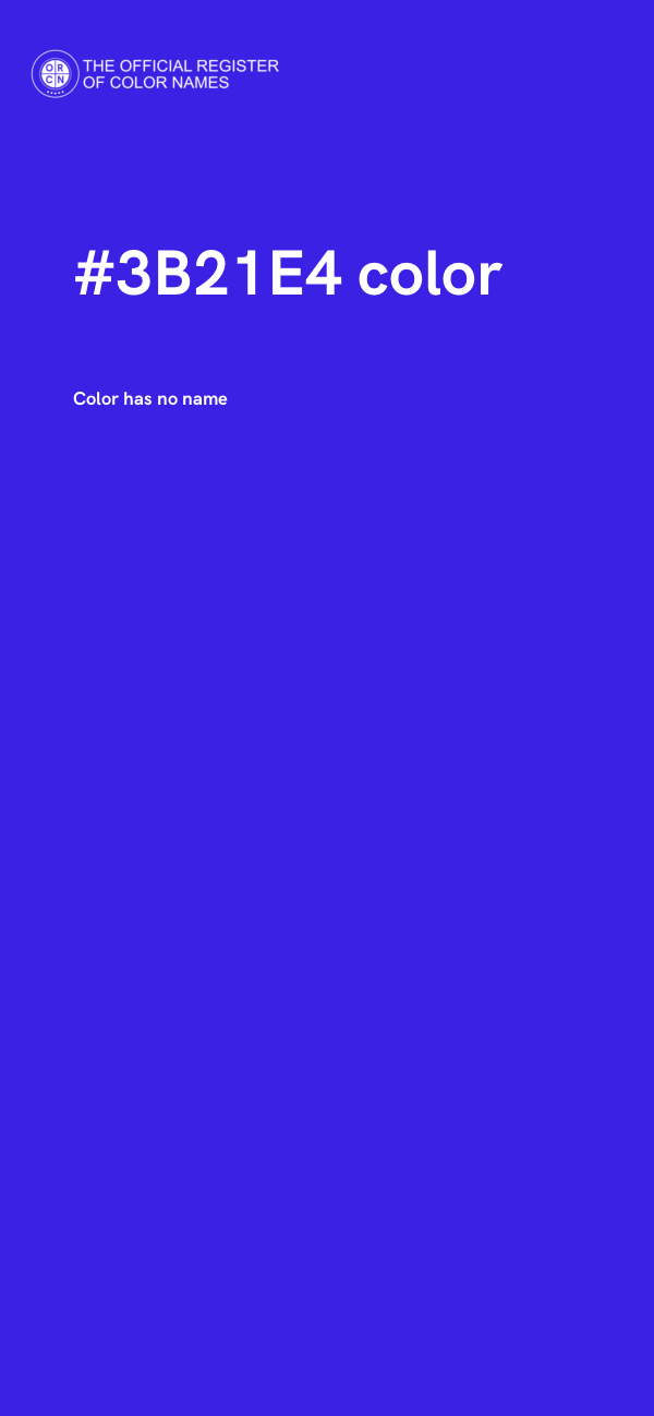 #3B21E4 color image