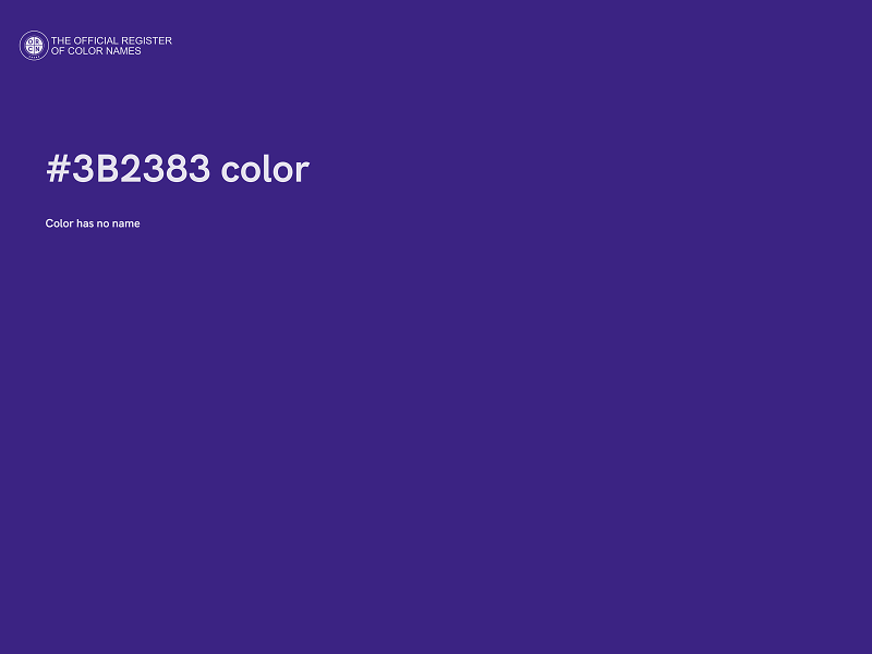 #3B2383 color image