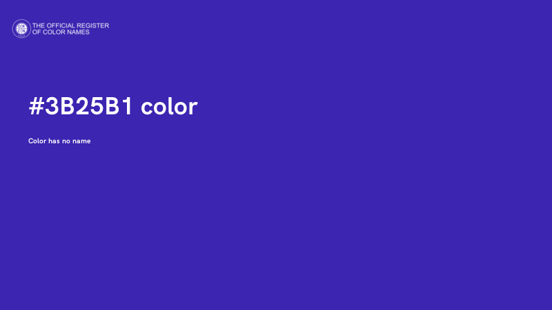 #3B25B1 color image