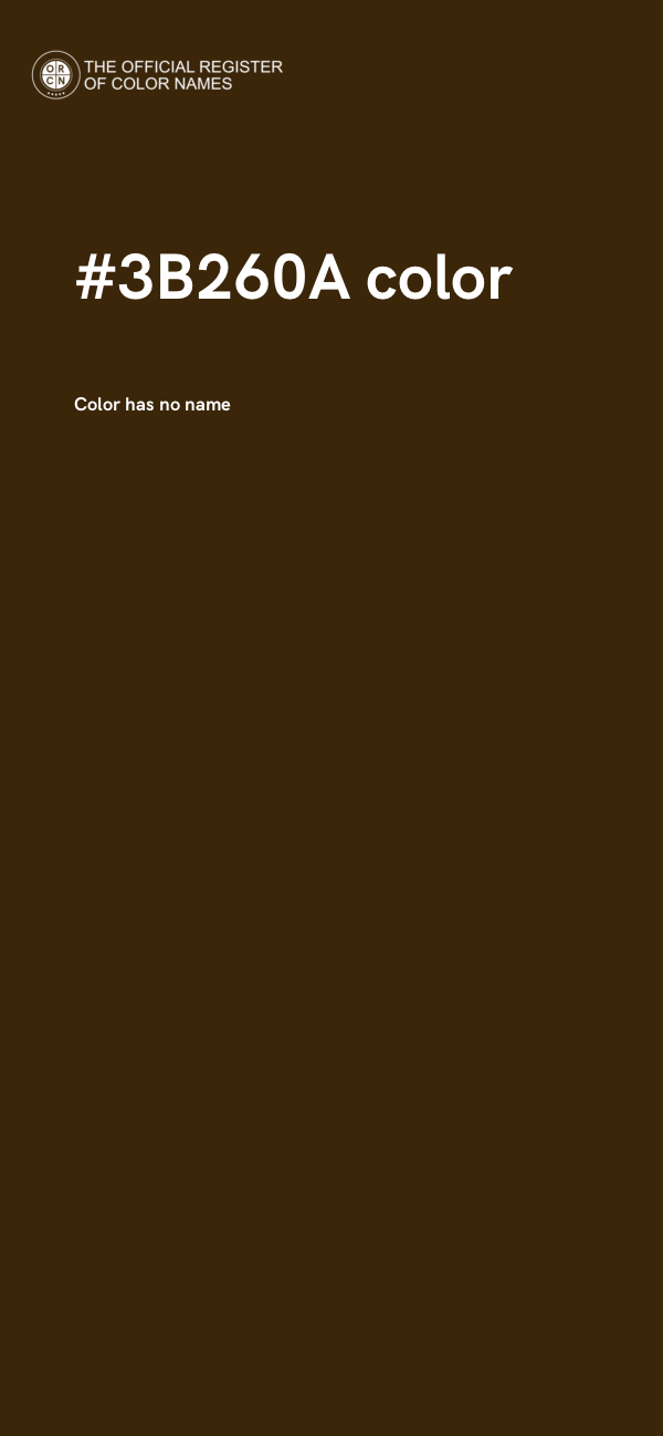 #3B260A color image