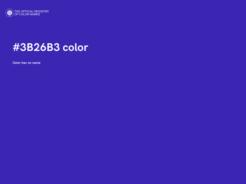 #3B26B3 color image