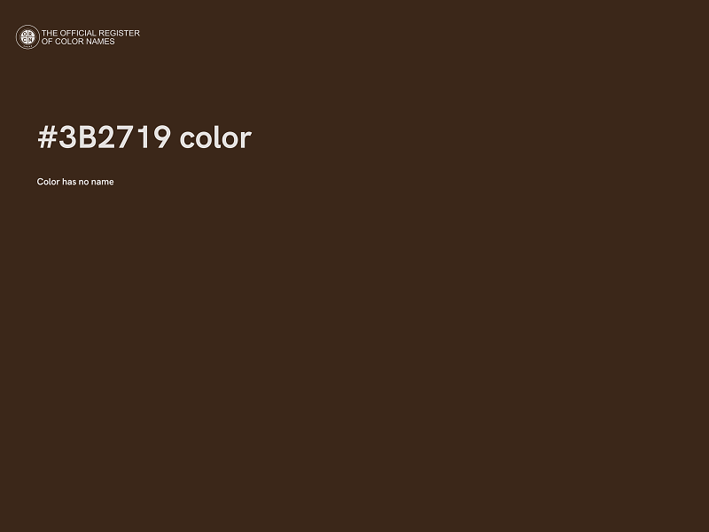 #3B2719 color image