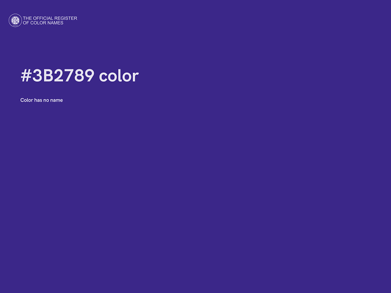 #3B2789 color image