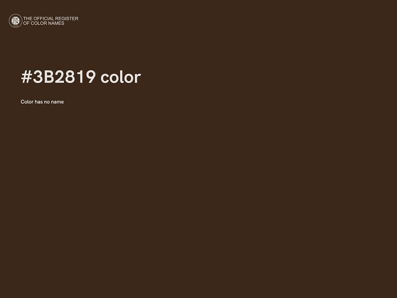 #3B2819 color image