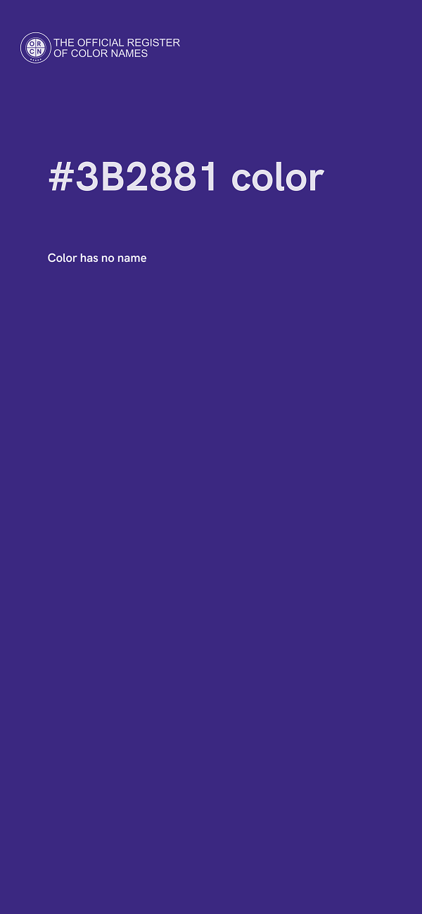 #3B2881 color image