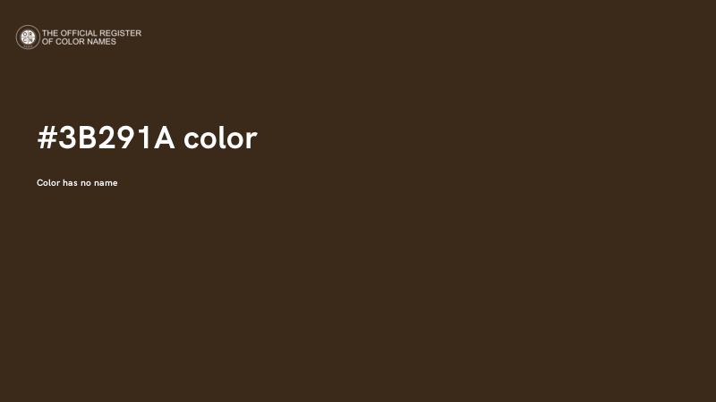 #3B291A color image