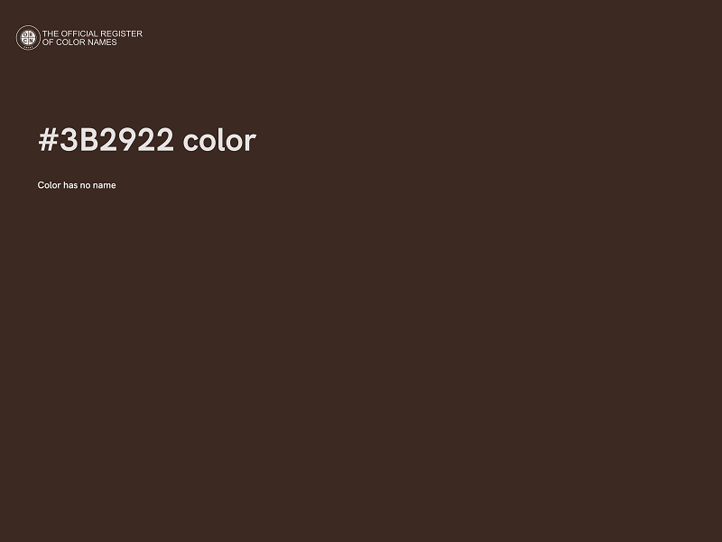 #3B2922 color image