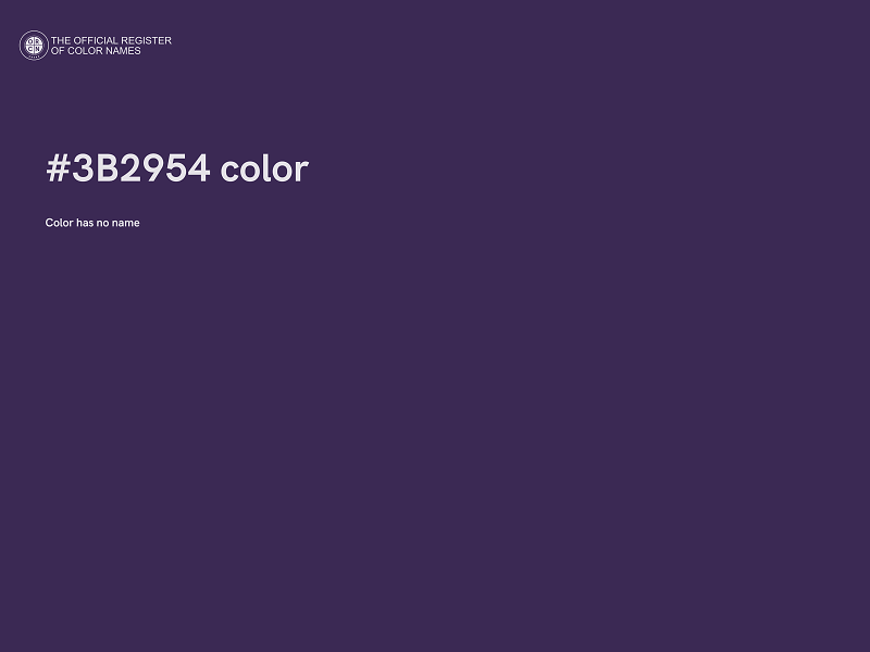 #3B2954 color image