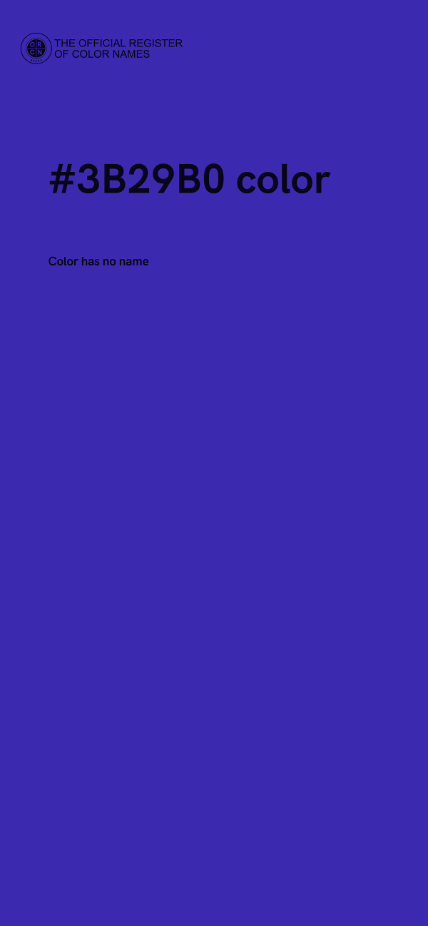 #3B29B0 color image