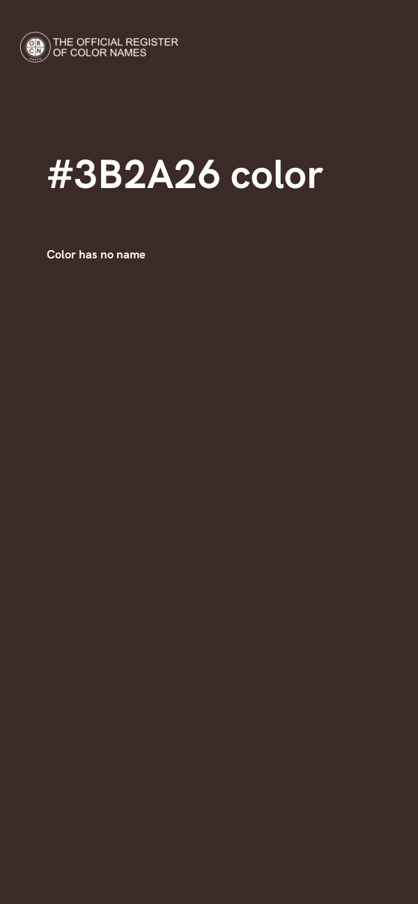 #3B2A26 color image
