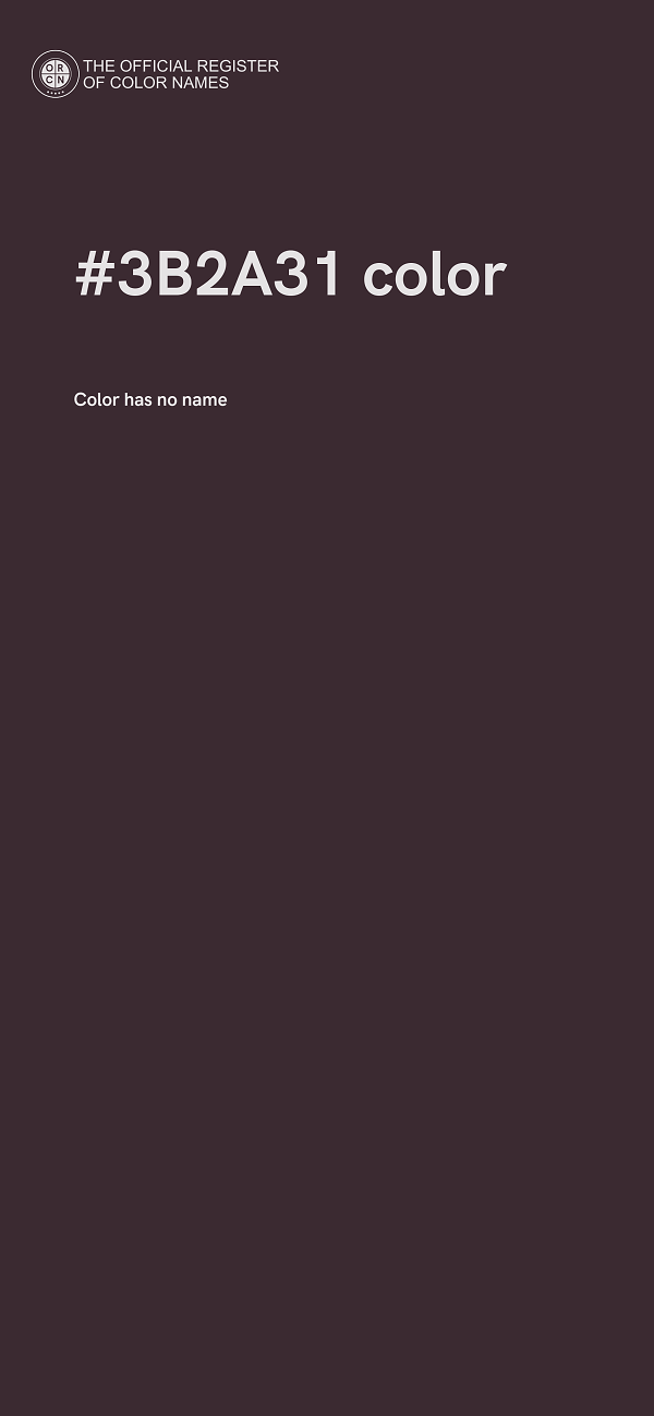 #3B2A31 color image
