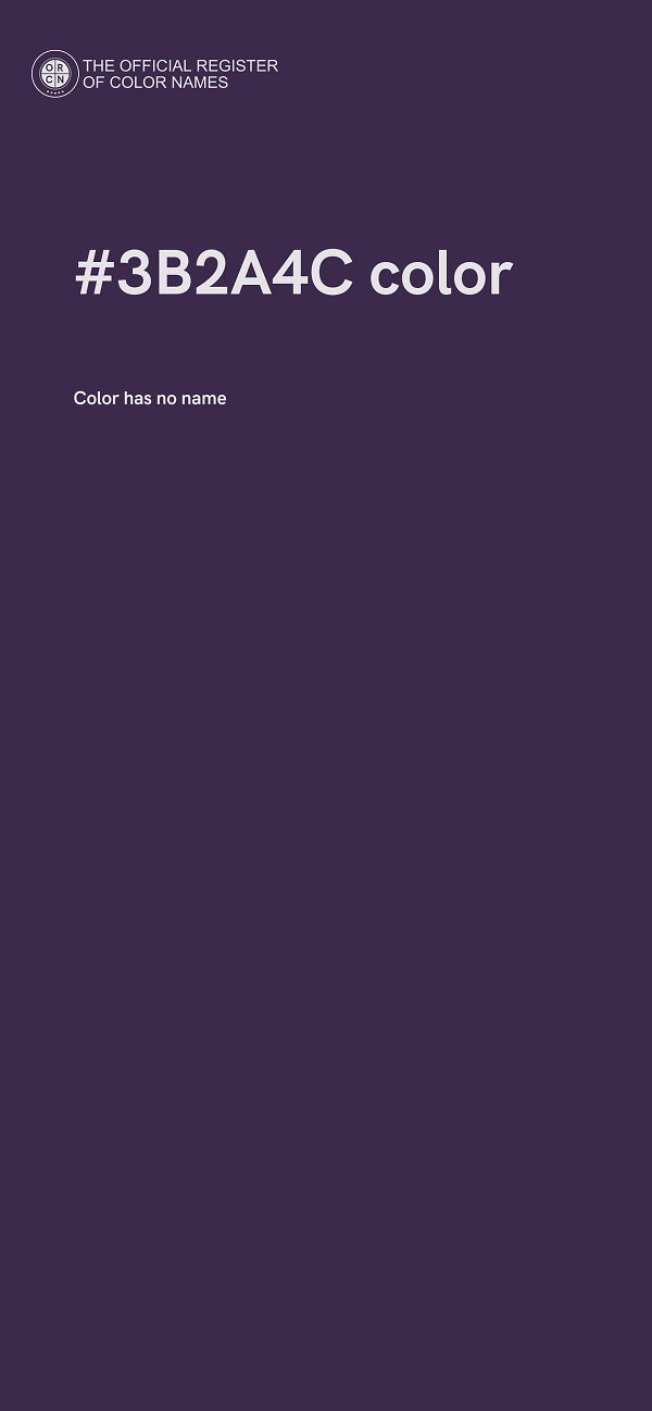 #3B2A4C color image