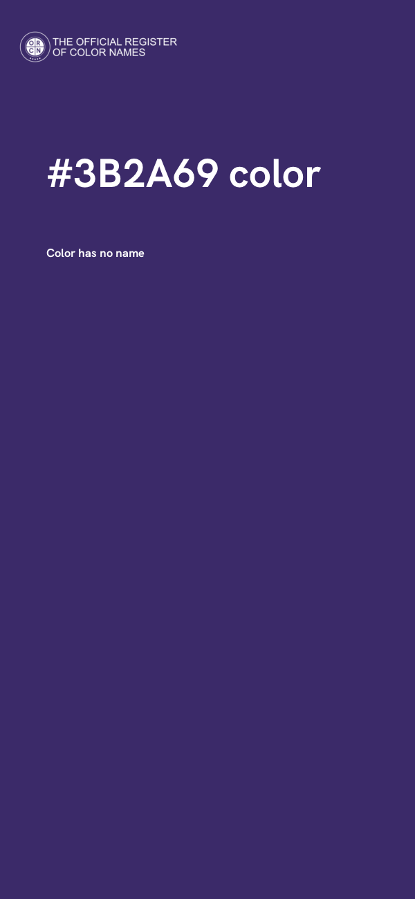 #3B2A69 color image