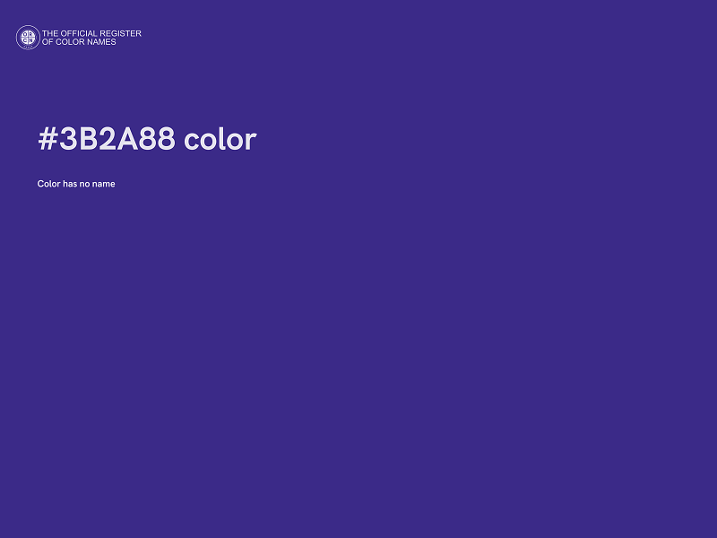 #3B2A88 color image