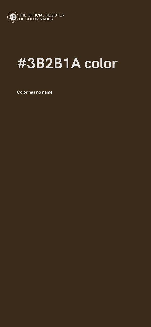 #3B2B1A color image
