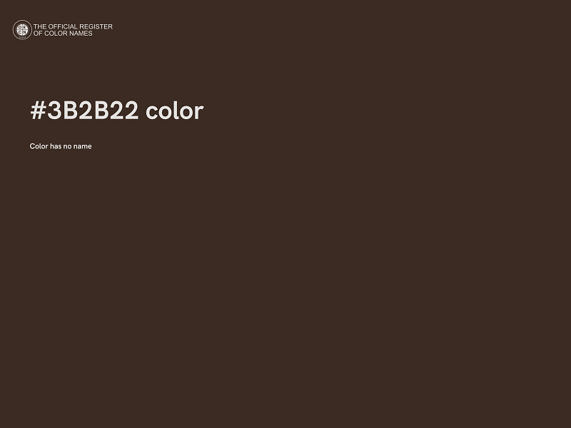 #3B2B22 color image