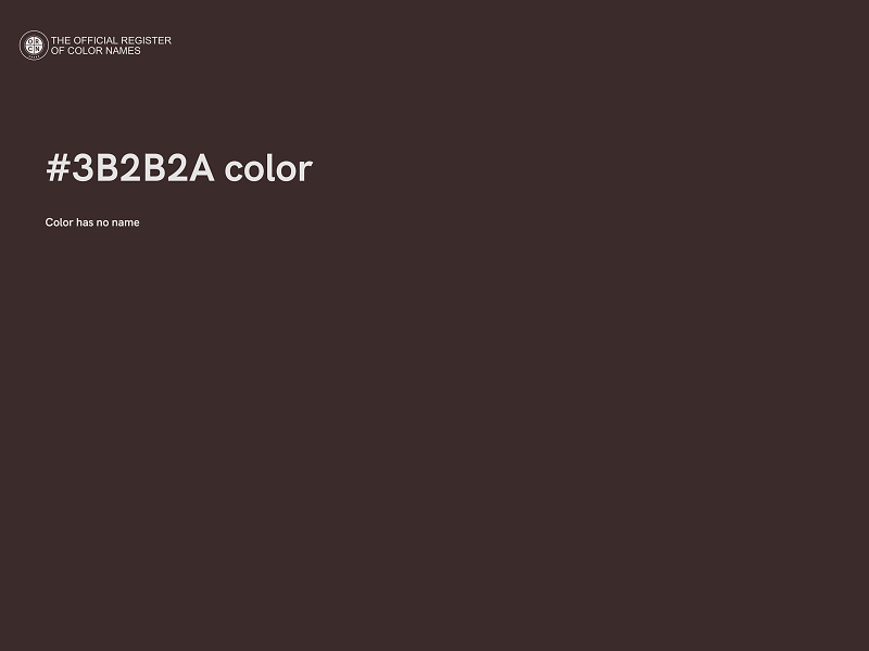 #3B2B2A color image