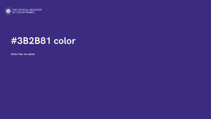 #3B2B81 color image