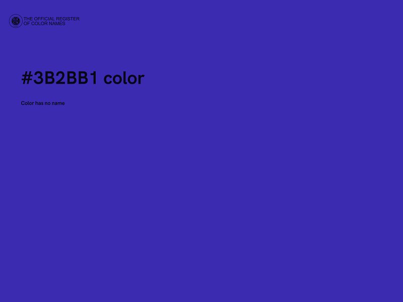 #3B2BB1 color image