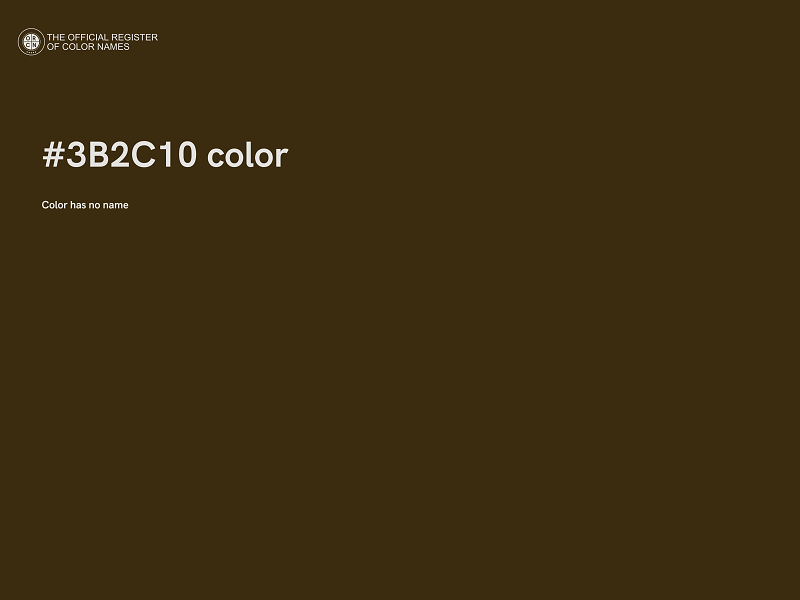 #3B2C10 color image