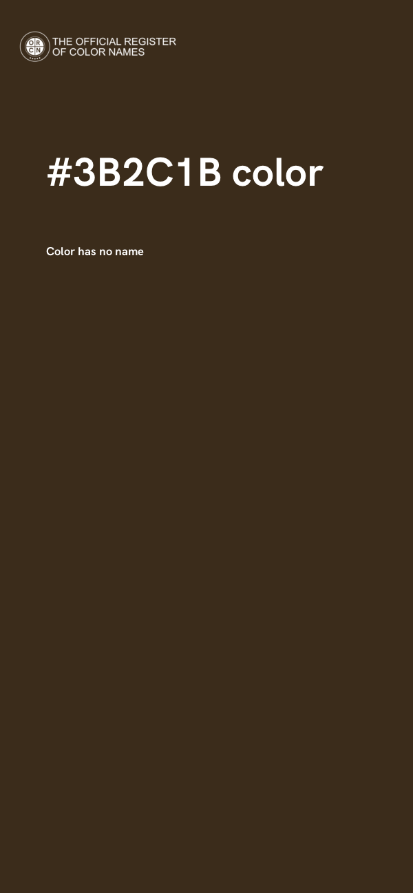 #3B2C1B color image