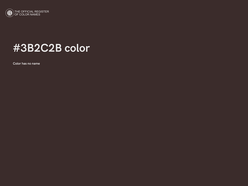 #3B2C2B color image