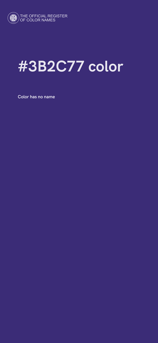 #3B2C77 color image