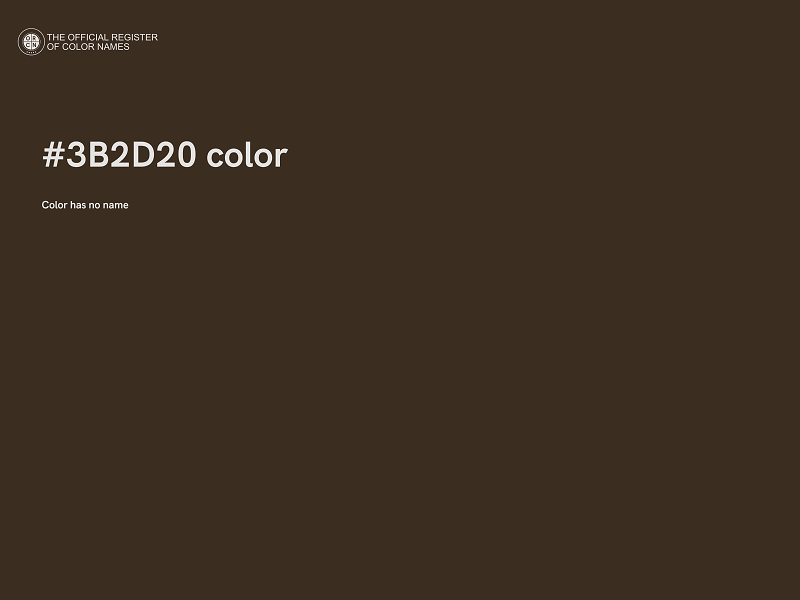 #3B2D20 color image