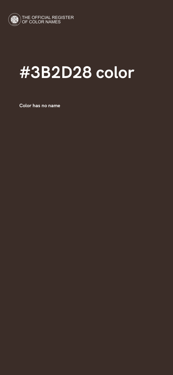 #3B2D28 color image