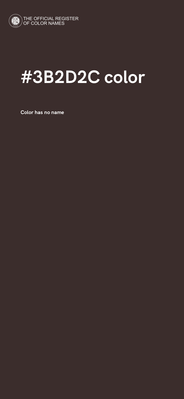 #3B2D2C color image
