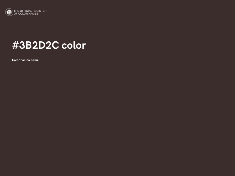 #3B2D2C color image