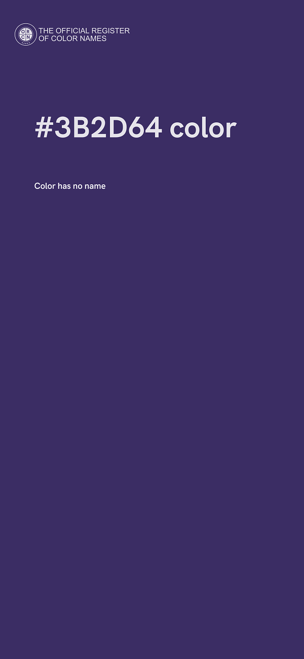 #3B2D64 color image