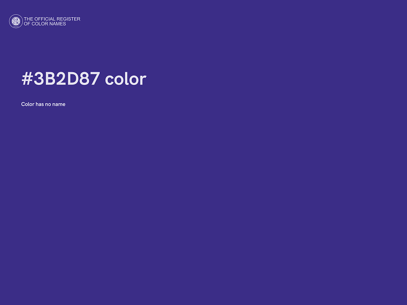 #3B2D87 color image