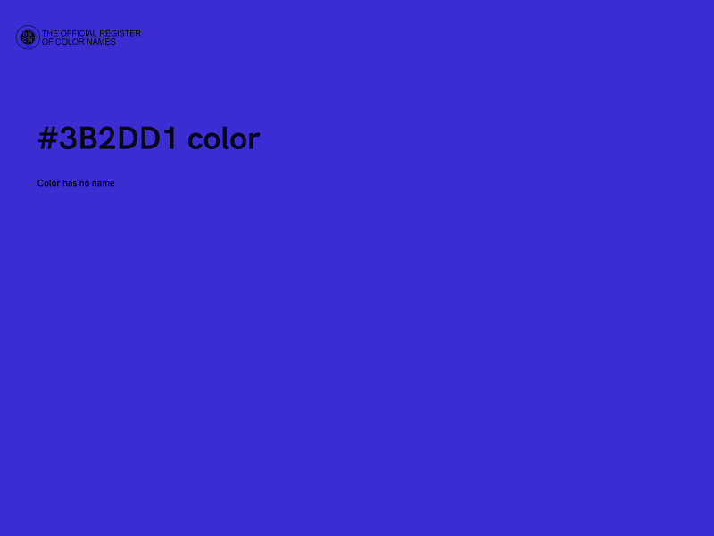 #3B2DD1 color image