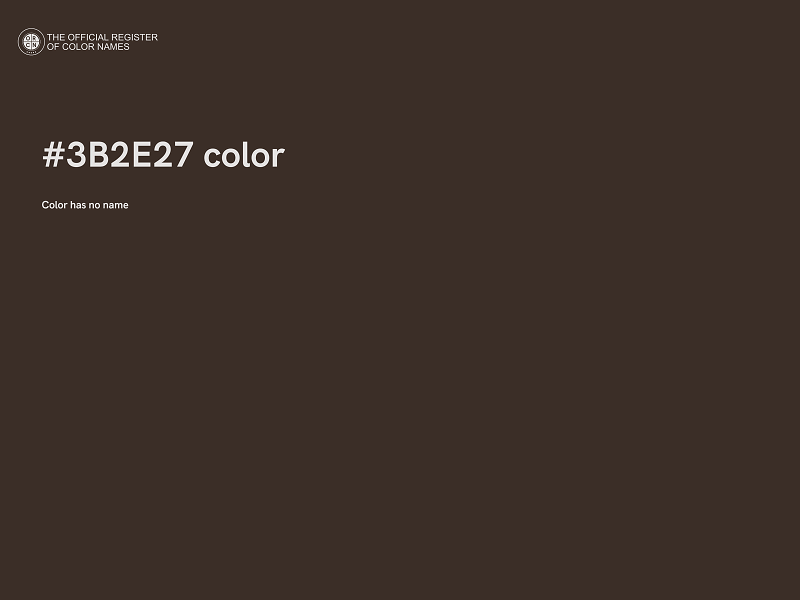 #3B2E27 color image