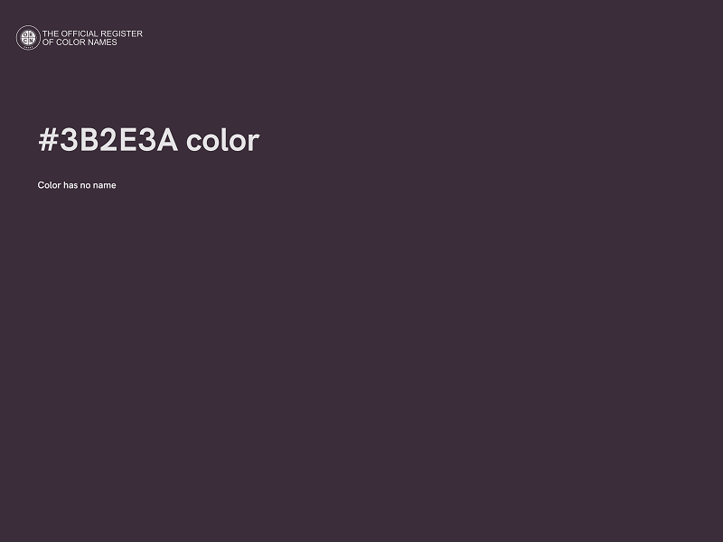 #3B2E3A color image