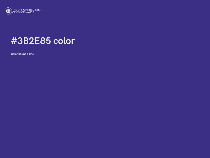 #3B2E85 color image