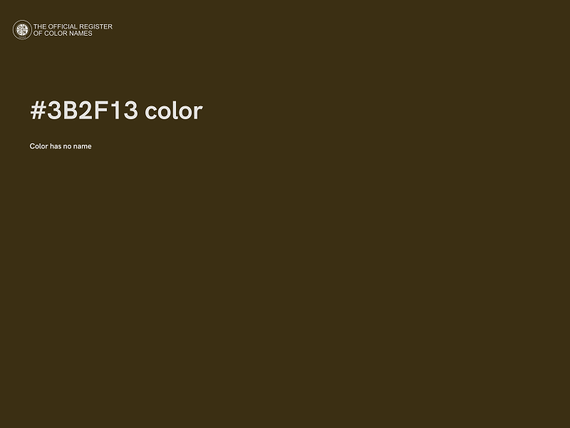 #3B2F13 color image