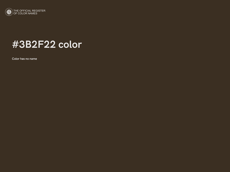 #3B2F22 color image